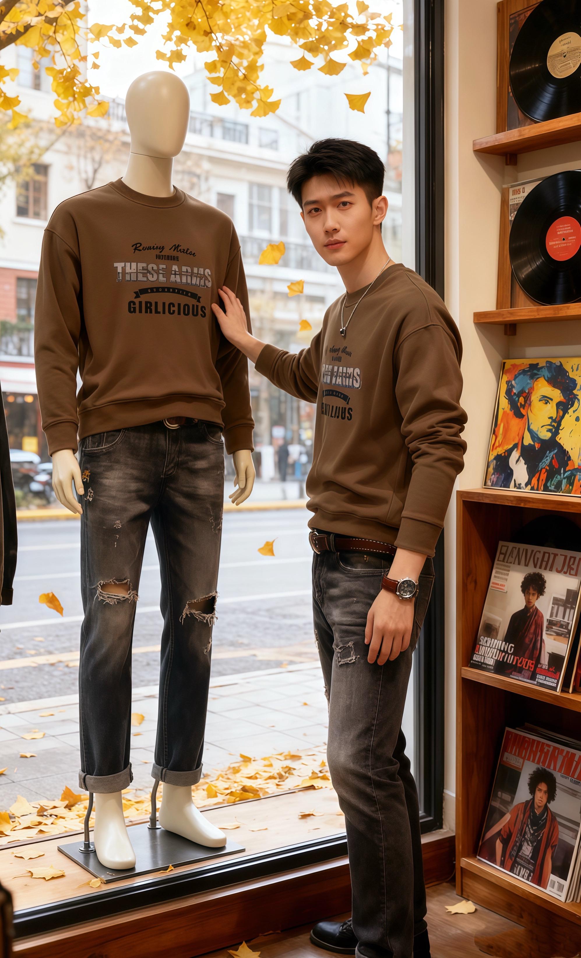 古着店里的追梦人  在这条梧桐叶落的老街，阿哲的“时光回溯”古着男装店...