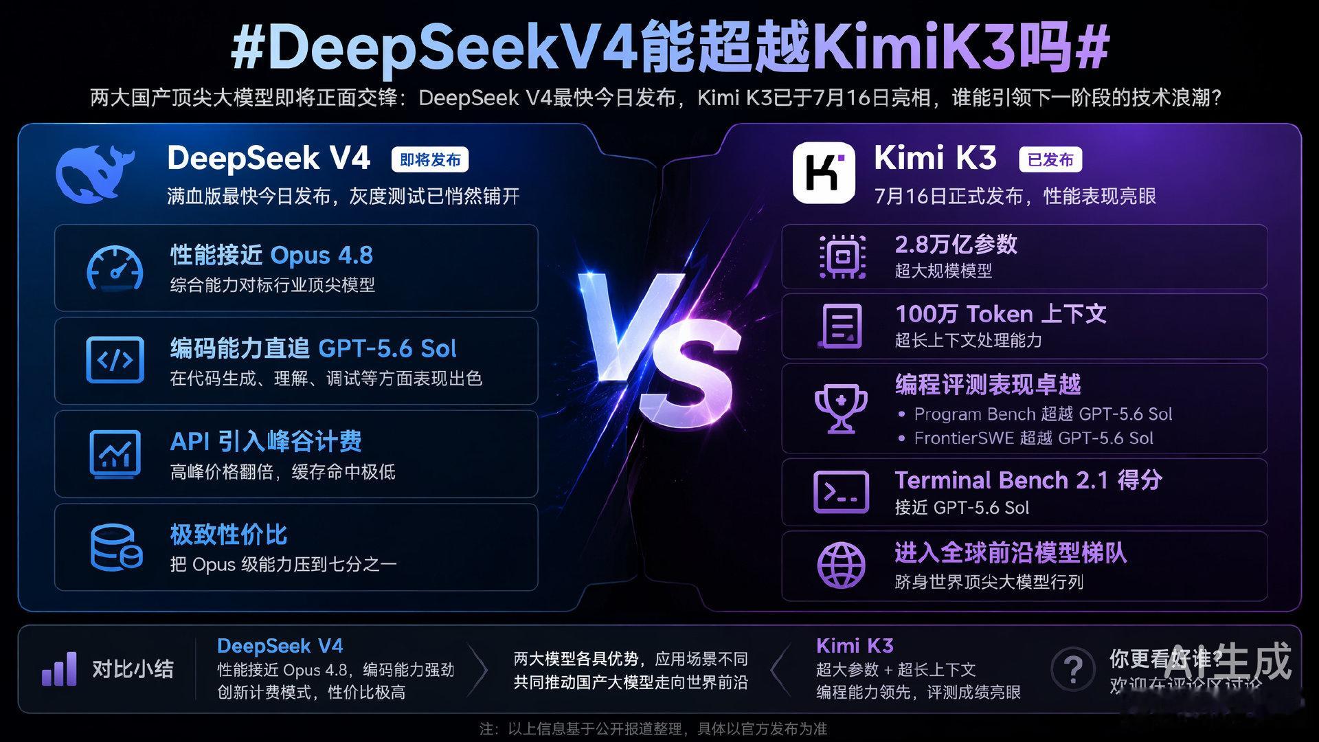 【DeepSeekV4能超越KimiK3吗】据媒体报道，DeepSeek V4满