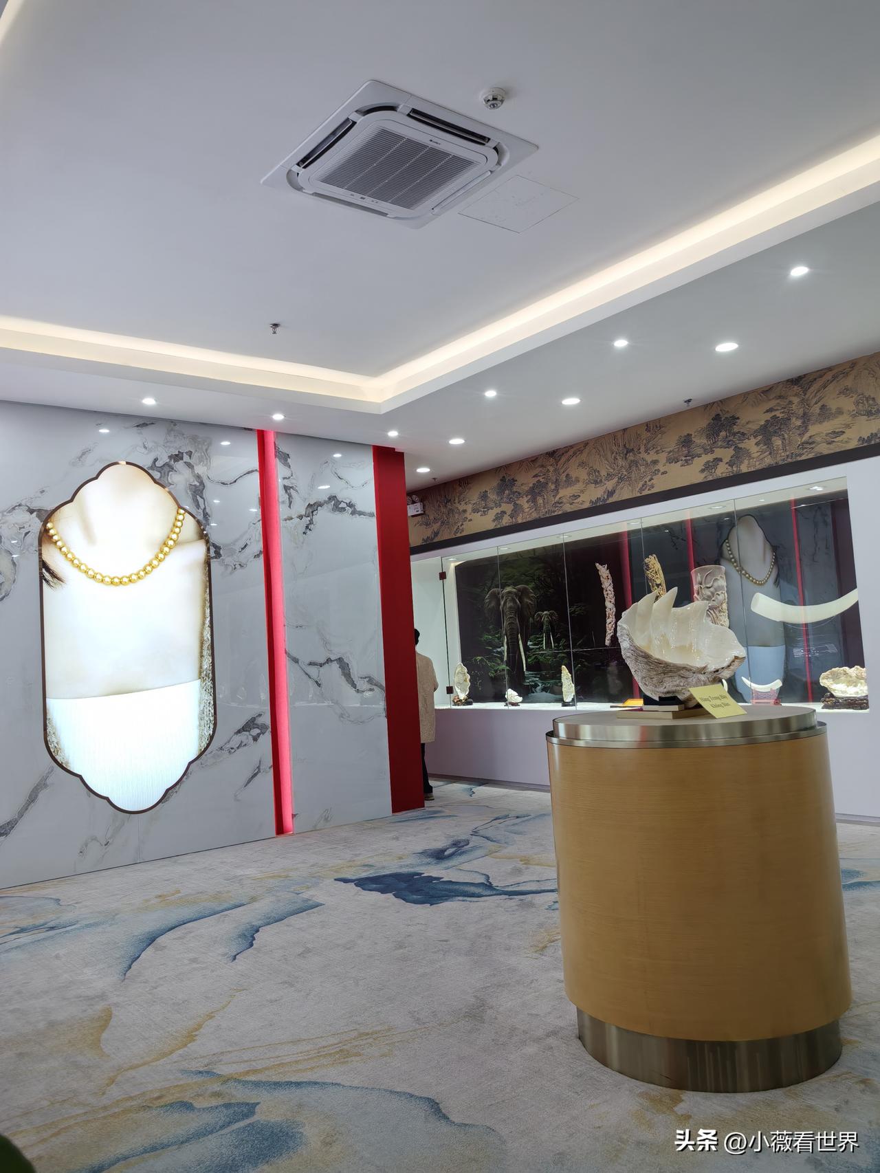 下午要去近距离接触下龙湾，但上午导游说有大事要办。

果真，他把我们带到了三宝馆