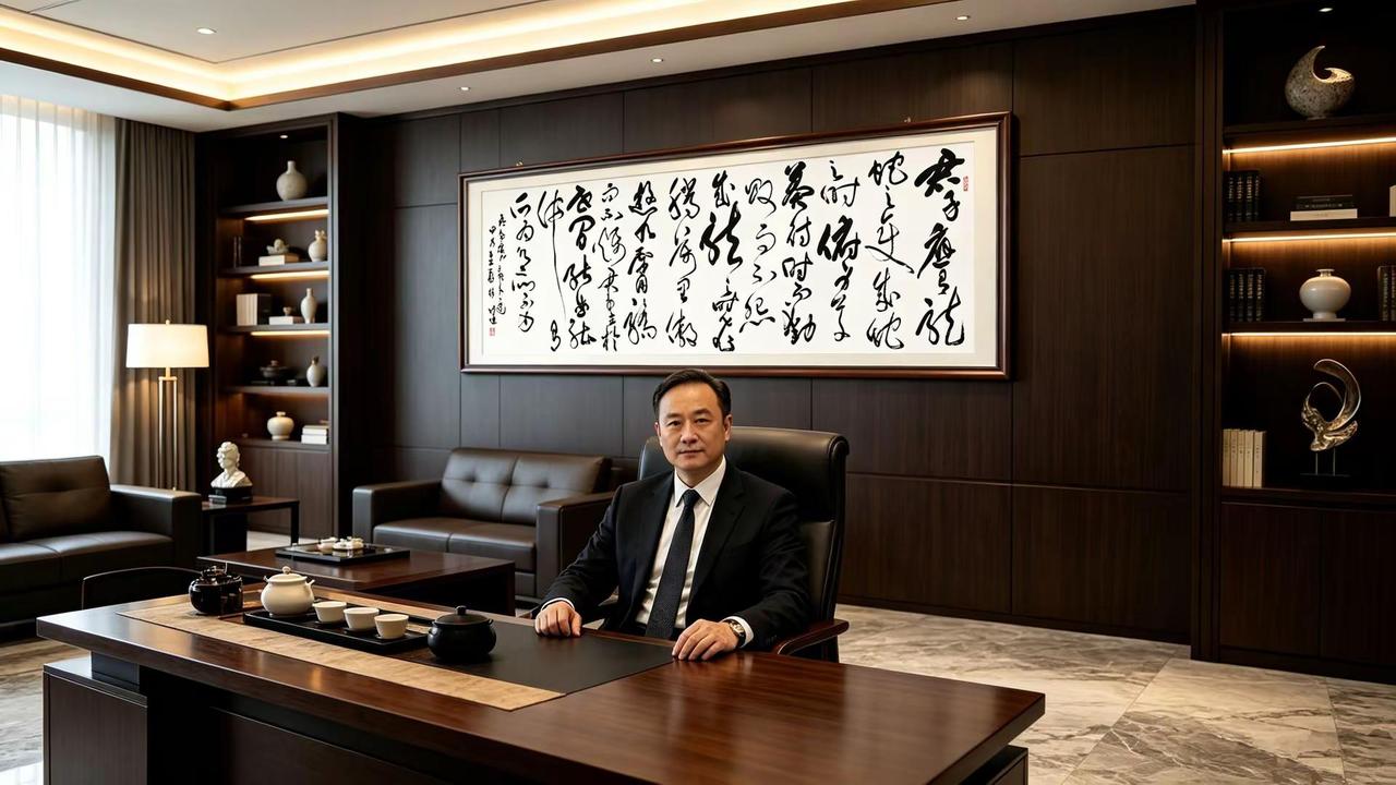 草书书法：《君子应有龙蛇之变》挂在茶室 闲居茶室伏案挥毫，创作这幅横幅草书 “君