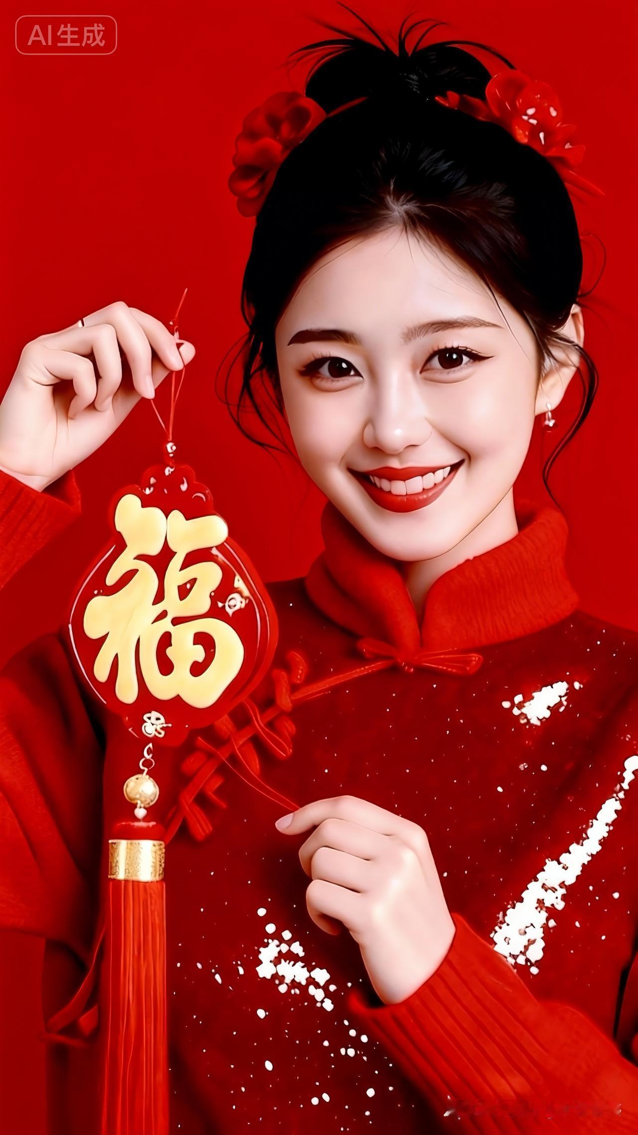 新年福气满满，红红火火迎新春！🎉💕