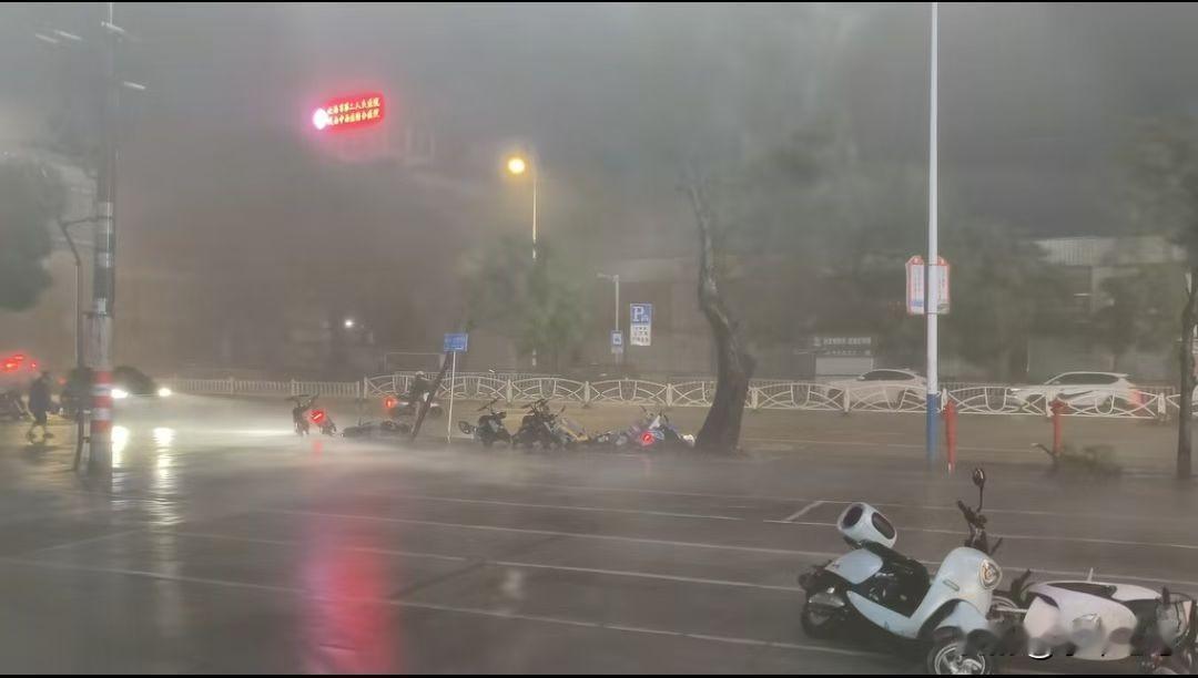 昨晚台风过境北海，
北海又一次迎来了一场大风雨。
受到麦德姆影响，北海出现了大风