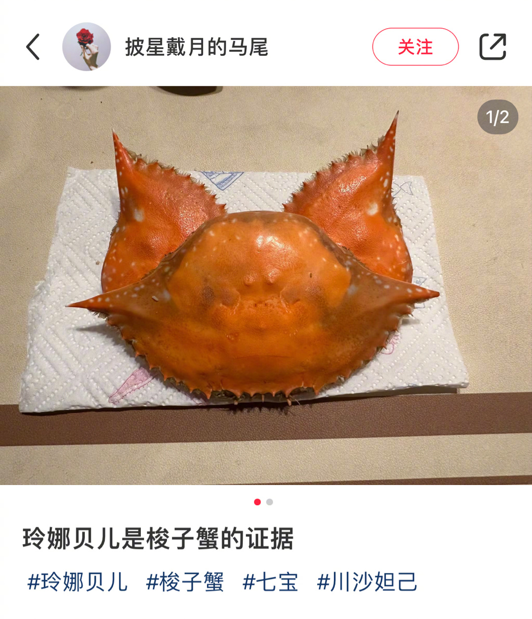 玲娜贝儿是梭子蟹的证据一模一样！ ​​​