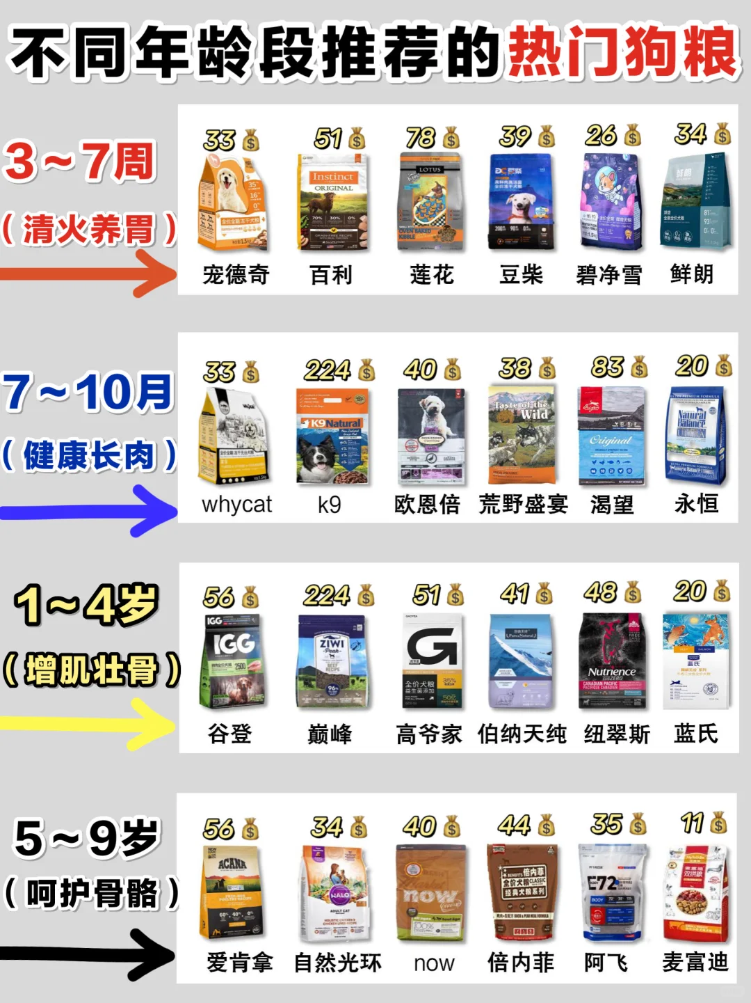 不花冤枉钱！高性价比狗粮就按年龄选