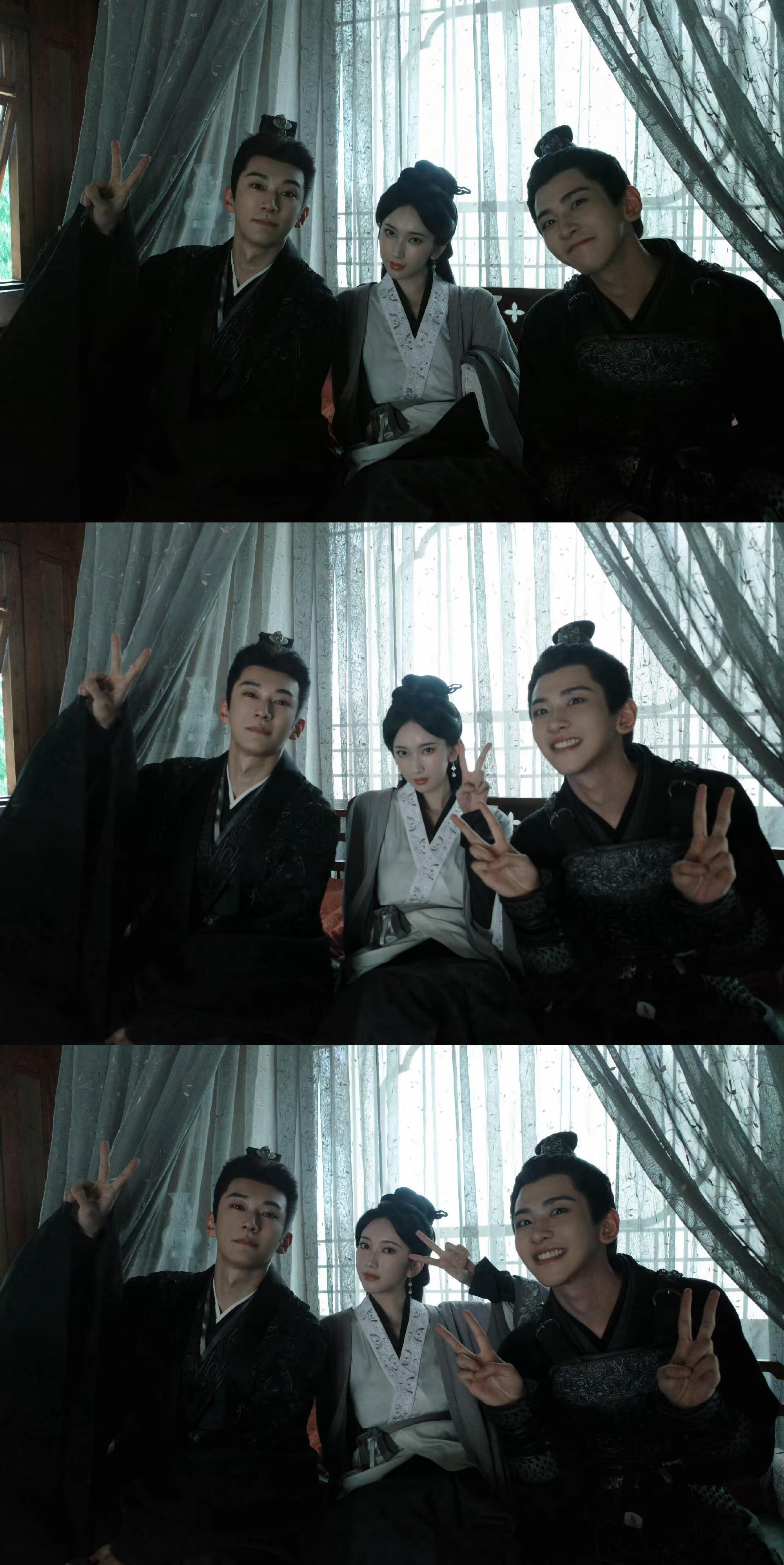 剧外沈在野孟蓁蓁！这两个人的面部折叠度真的绝了刘学义｜刘令姿｜桃花映江山｜ 