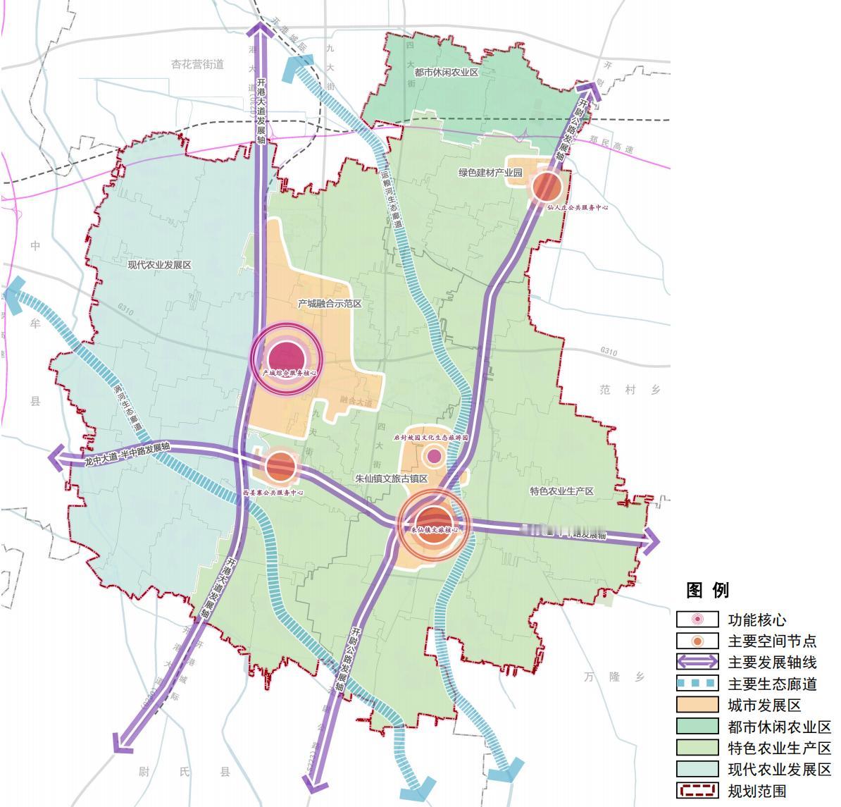 目标定了，5A级古镇旅游区！
从官网获悉，朱仙镇组团国土空间（2021-2035