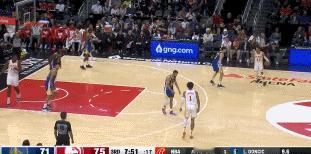 老鹰能够拿下勇士，克莱是立了大功的。
勇士加时134-141不敌老鹰，2连胜被终