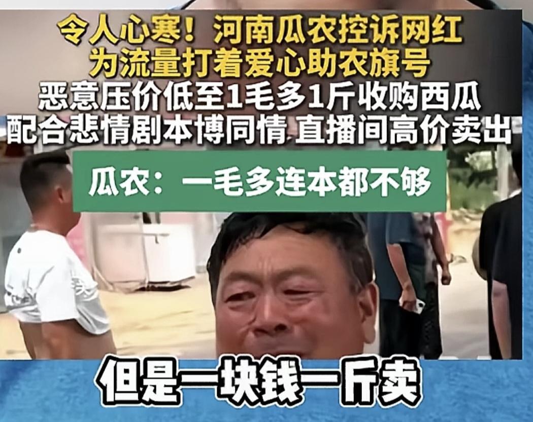 看吧，任何由网红参与的事情，最后都会从好事变为坏事。

网红只看重流量，爱心助农
