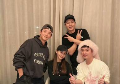 李晨晒初代跑男同框照angelababy李晨陈赫郑恺聚餐照 angelababy