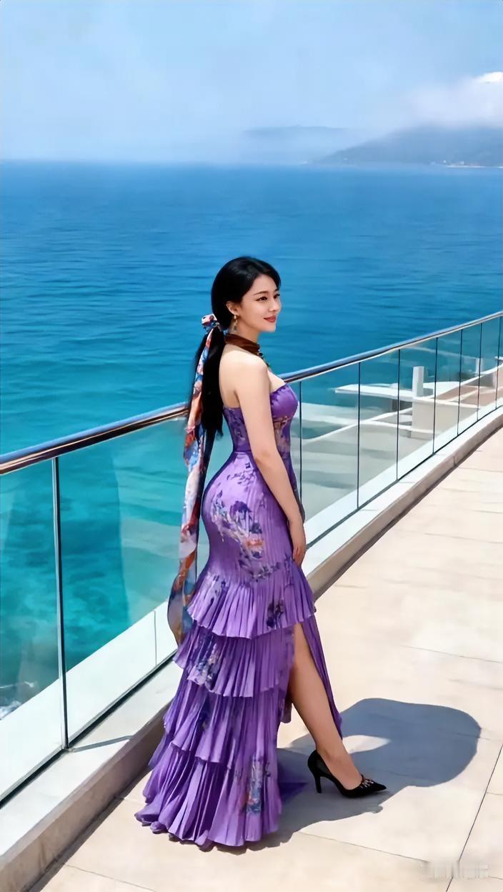 海边漫步，紫色长裙飘逸，阳光下的浪漫时光
海边氛围感长裙 
度假风沙滩长裙 
紫