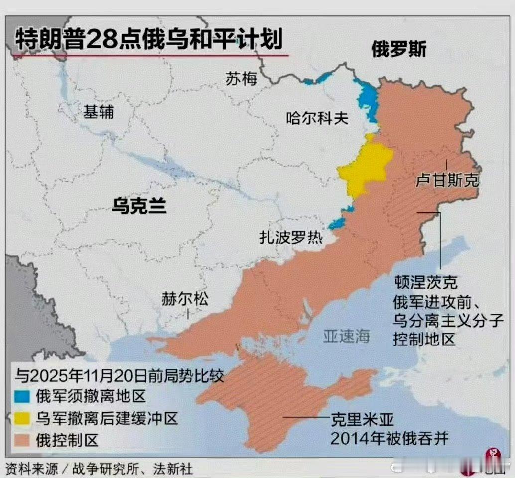 图示：特朗普28点俄乌和平计划 