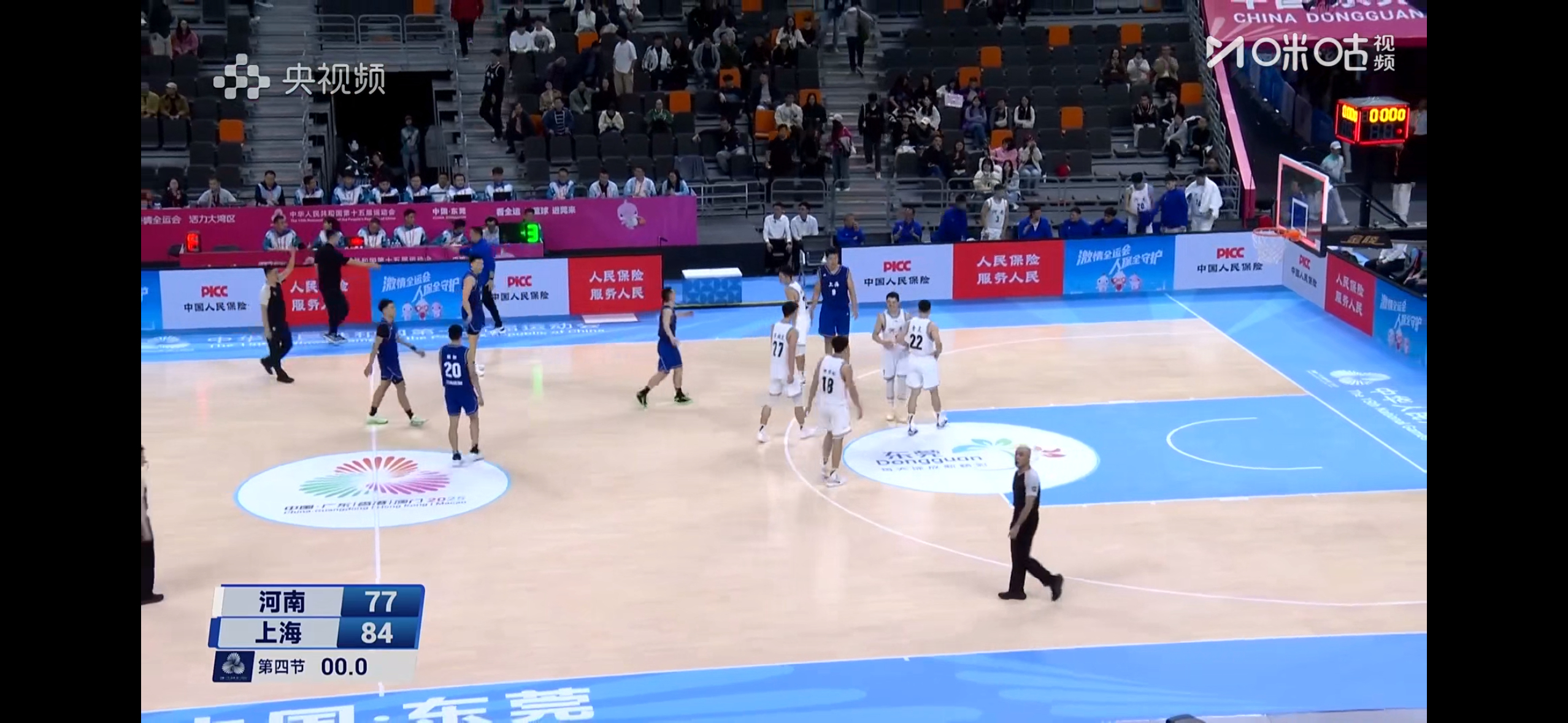 有惊无险，上海队以84比77击败河南队赢取第十五届全运会开门红，球队将在明天同一