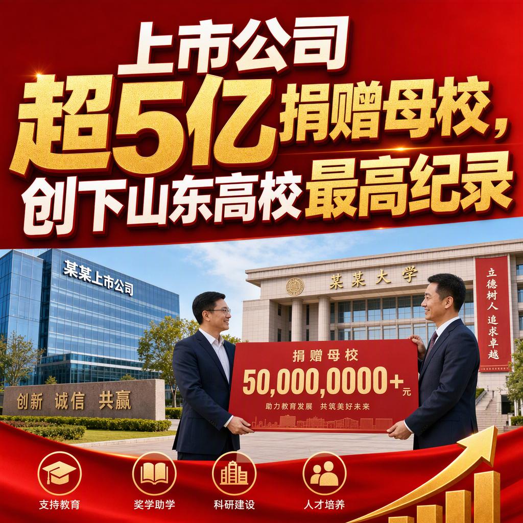 5亿元，青岛乃至山东高校的校友捐赠纪录，一夜之间被改写。
9月30日，赛轮轮胎发