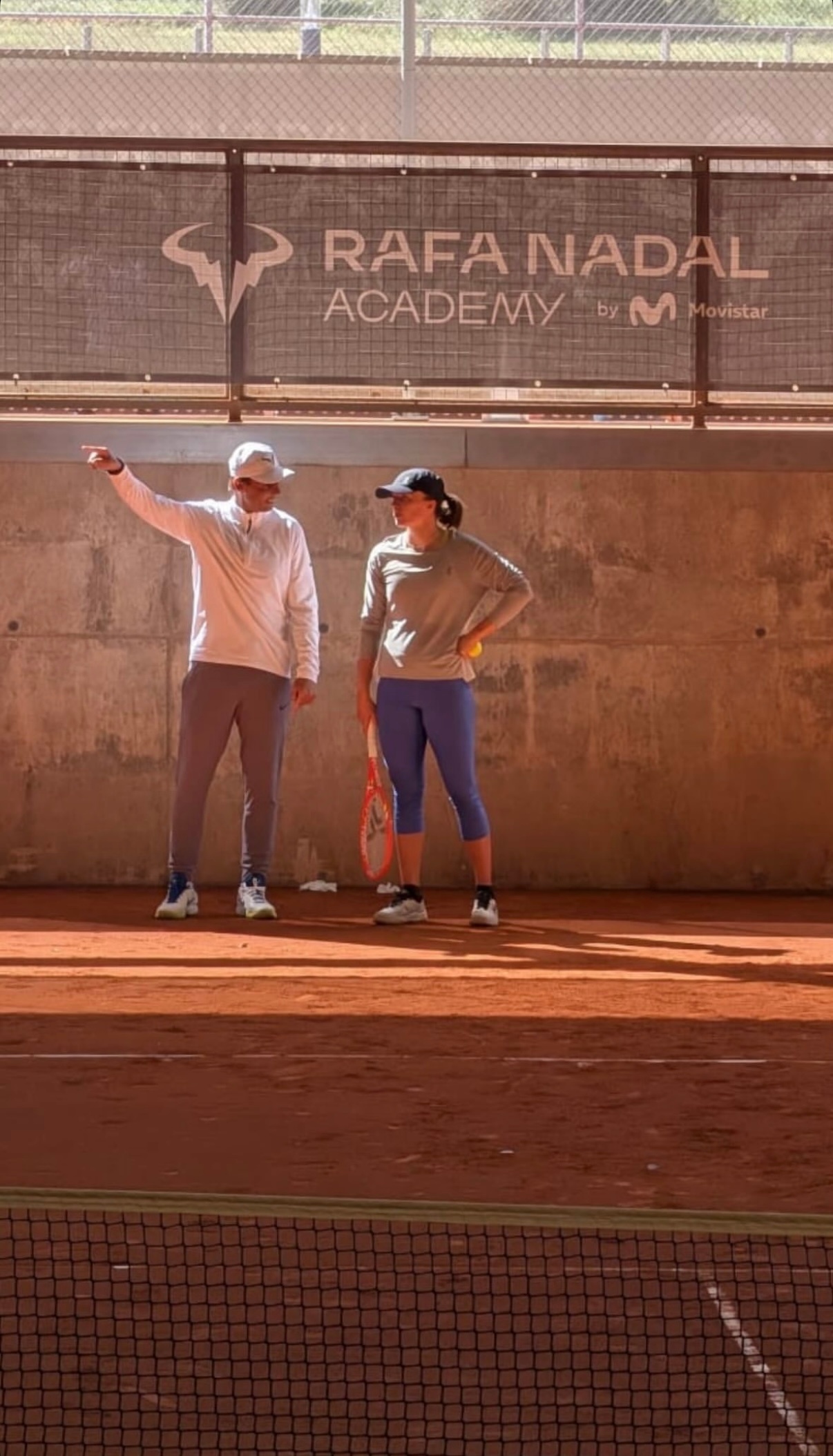 WOW！Instagram网友Vision Sports拍到了纳达尔和斯维亚泰克