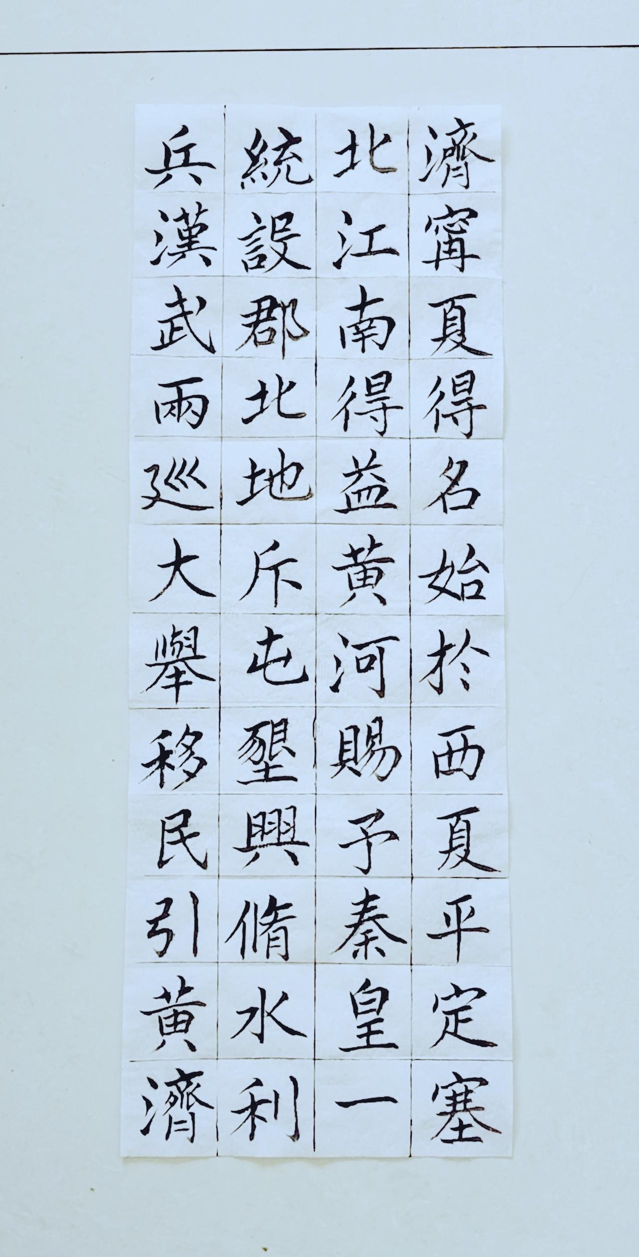 第七十九天《宁夏赋》（2）正楷毛笔练习