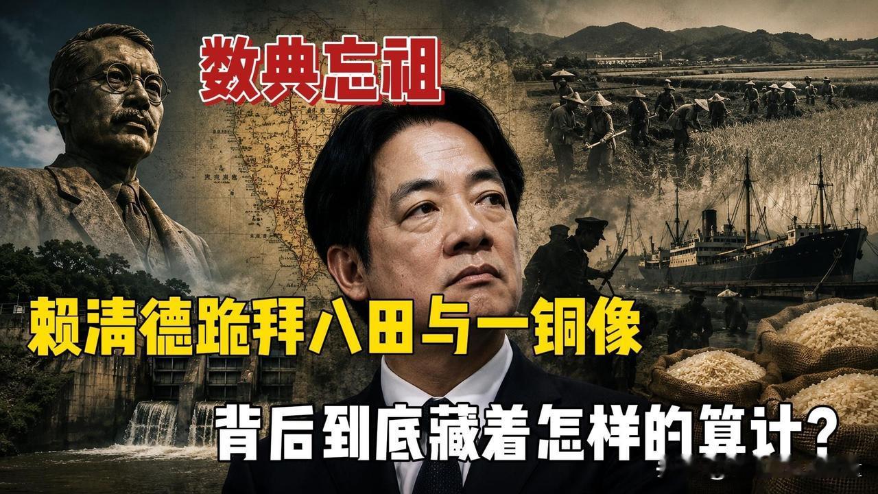 数典忘祖，赖清德跪拜八田与一铜像，背后到底藏着怎样的算计。