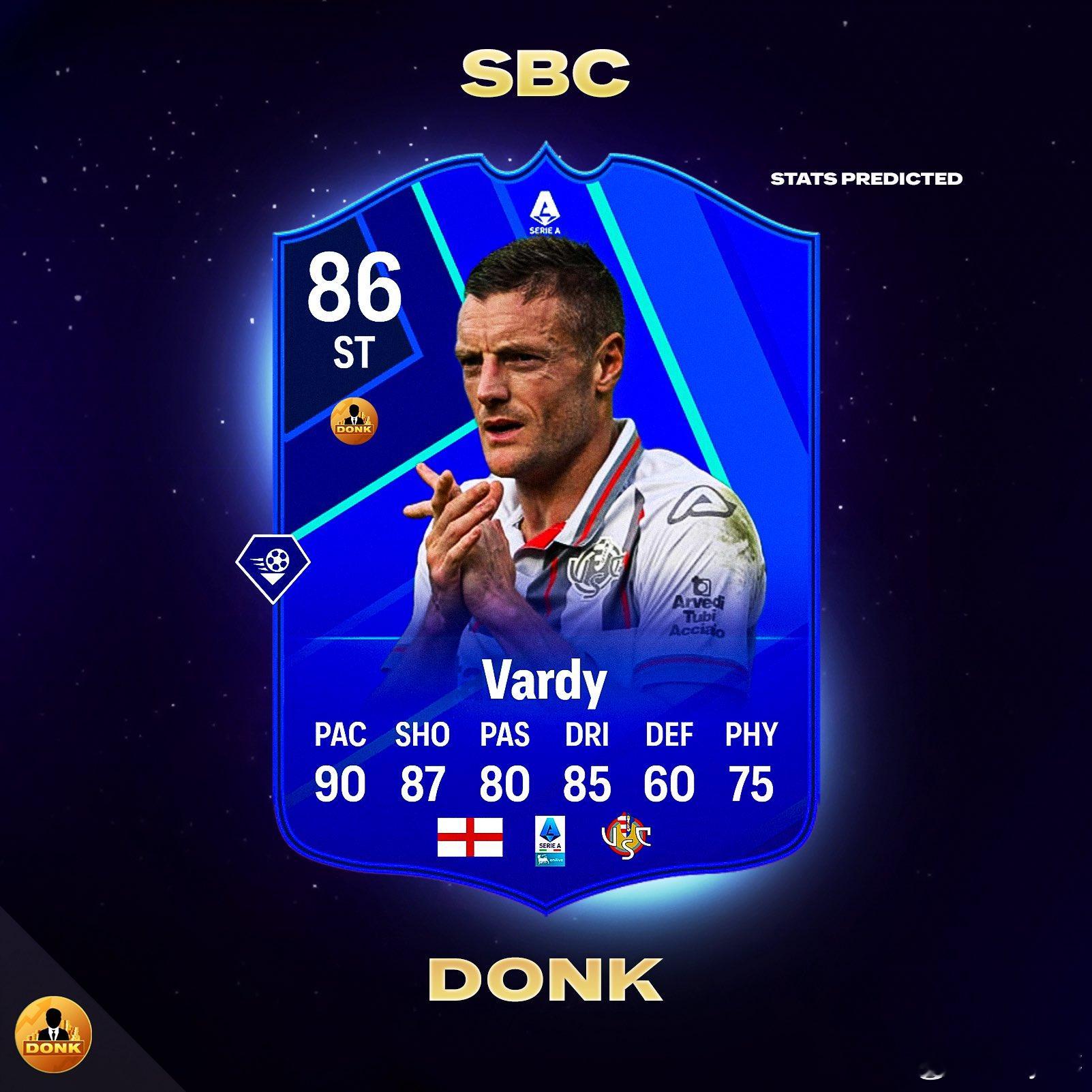 意甲联赛十一月最佳球员瓦尔迪FC26