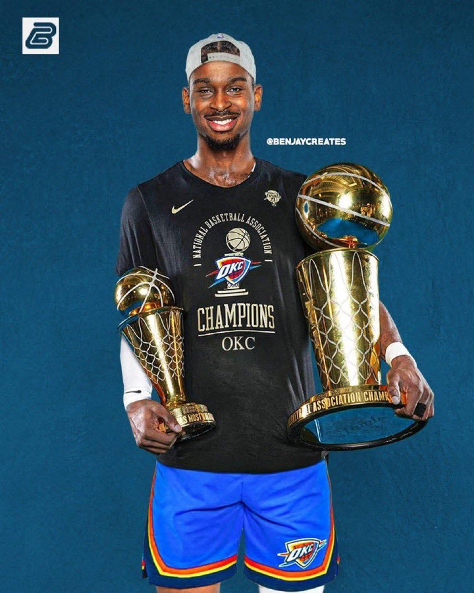 亚历山大FMVP 恭喜亚历山大成为NBA历史上第11位同赛季拿到MVP+FMVP