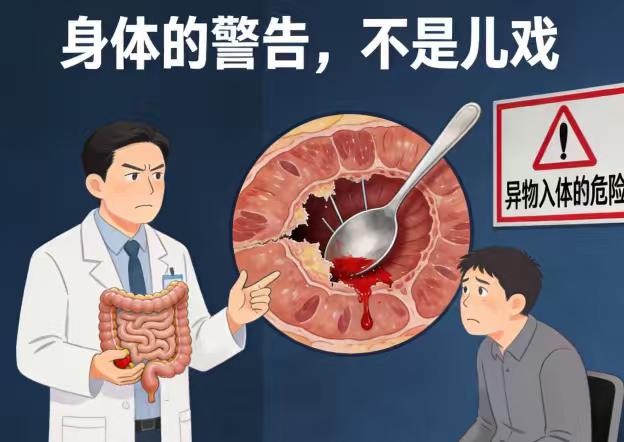 小伙腹痛难忍，CT一查惊呆医生：肠道里竟卡着两把勺子！
你能想象吗？因为腹痛去医