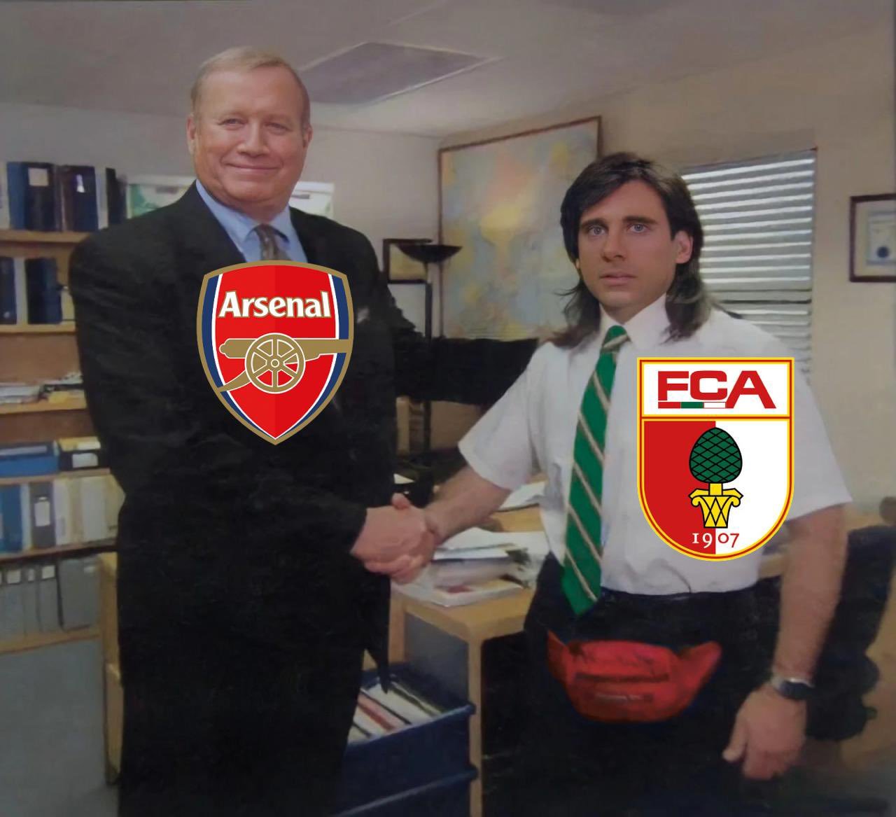 本赛季战胜过拜仁的球队合影。 