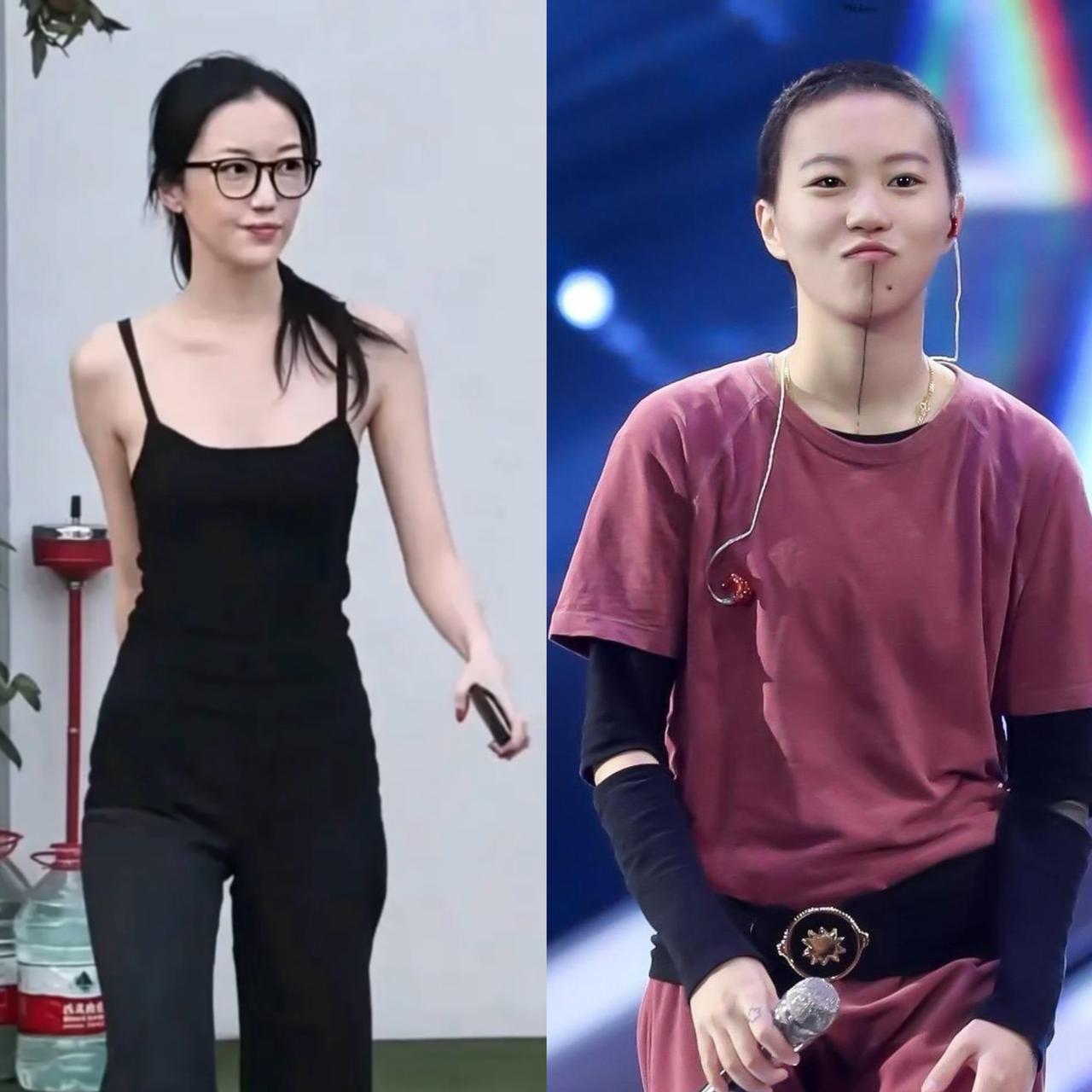 如今的李嫣身形纤细高挑，

完美继承了王菲独有的松弛气场，街头被偶遇时随性自在，