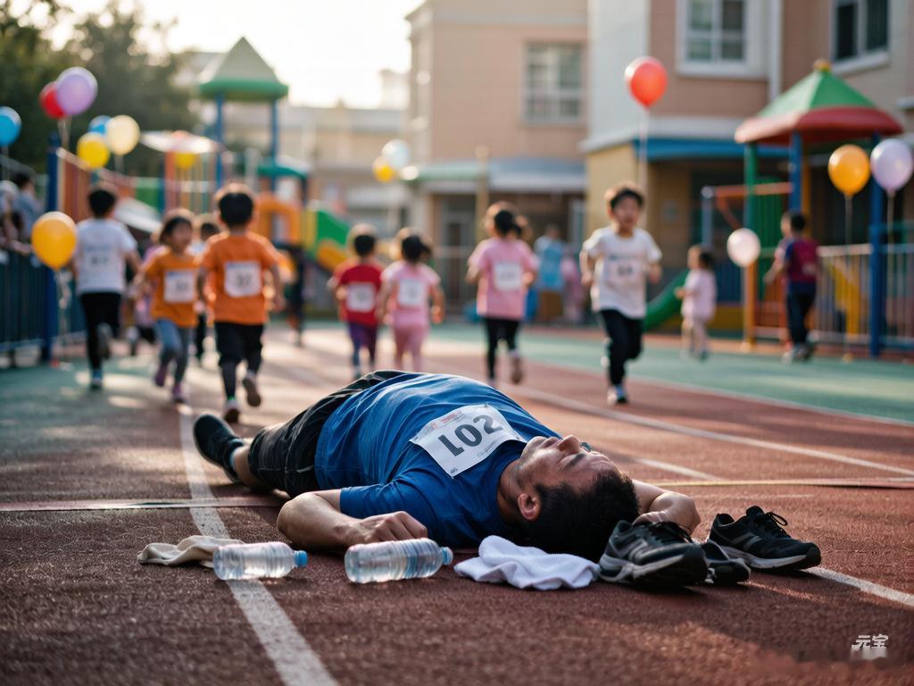 男子参加幼儿园亲子马拉松猝死“爸爸，快跑呀！”孩子还在前面笑着招手，身后的爸爸却