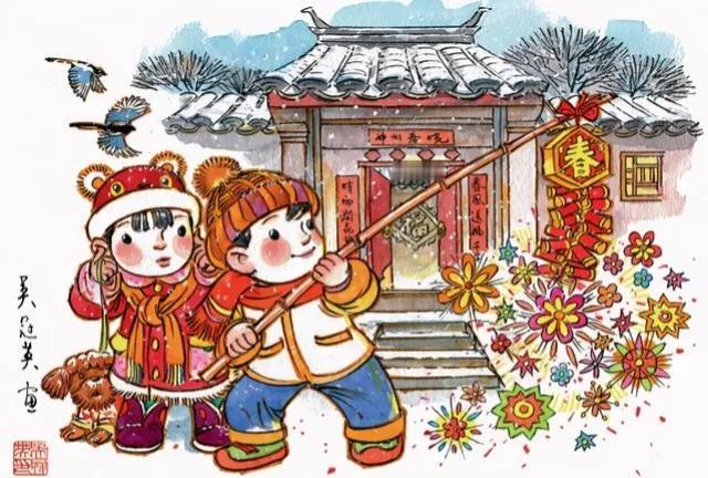 北风吹雪四更初，嘉瑞天教及岁除。


这句诗出自宋代陆游的《除夜雪》。

意思是
