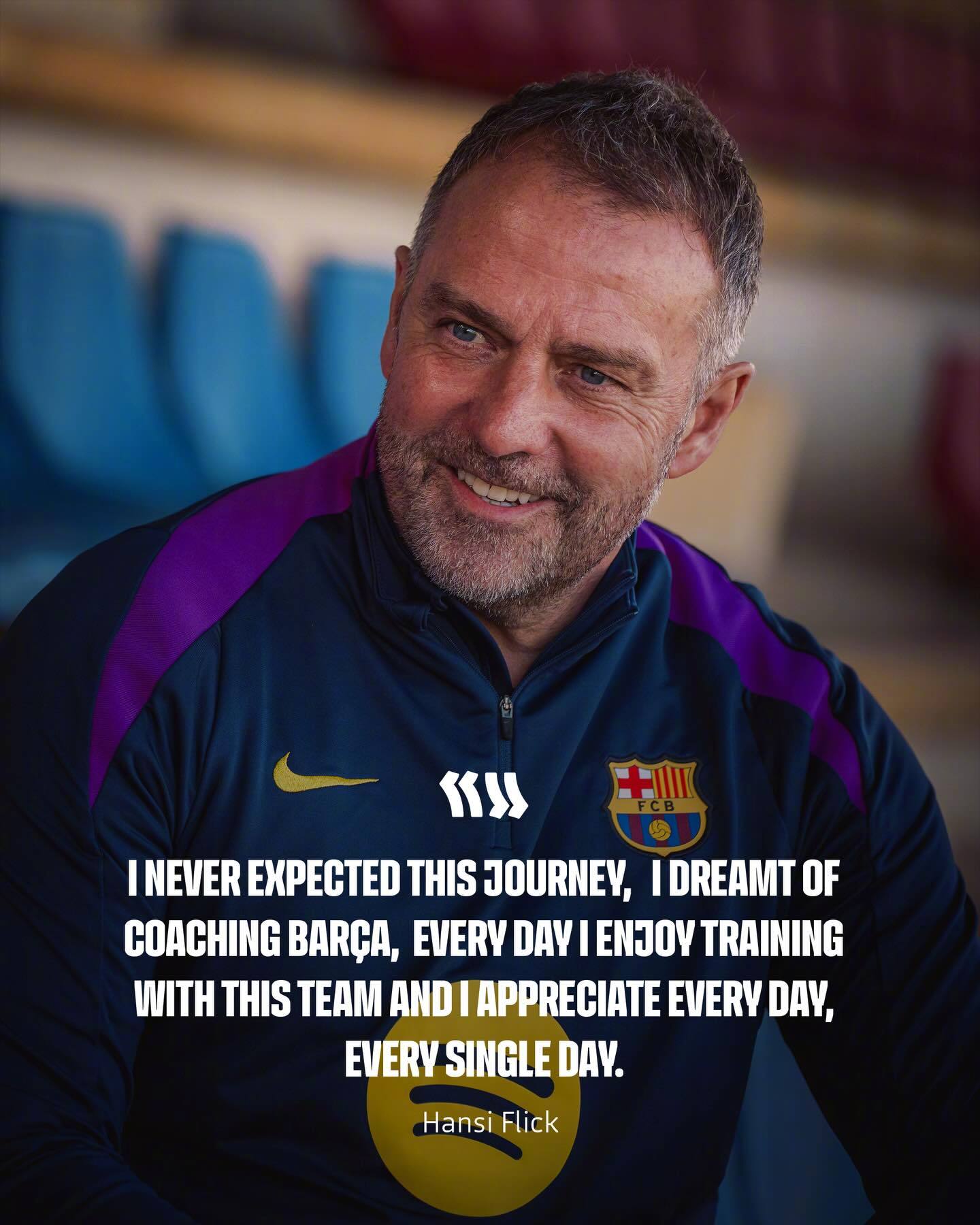 🥹弗里克先生，我们都很爱你❤️💬“我从未预料到这段旅程，我曾梦想执教巴萨，每