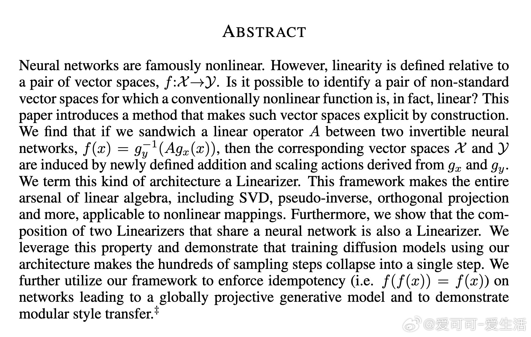 [LG]《Who Said Neural Networks Aren't Lin