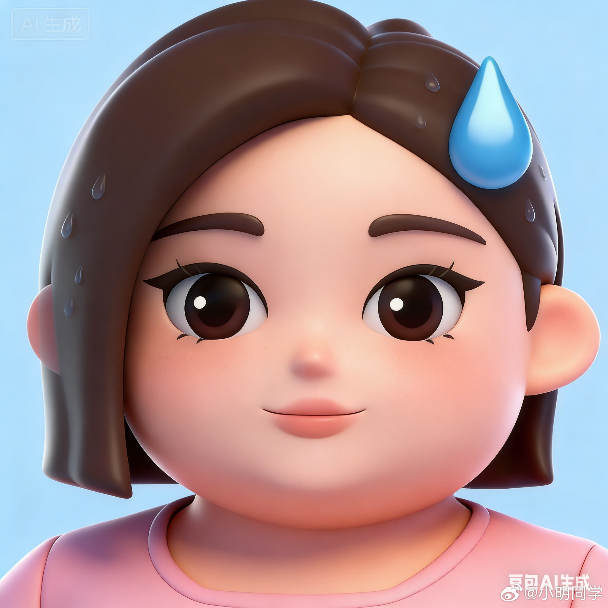 让豆包帮我生成一个让人见到就不想点开聊天的微信头像，大家看看这个效果行嘛？