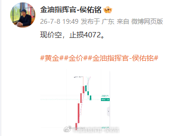 给到机会就是空，30点到手！黄金金价金油指挥官-侯佑铭