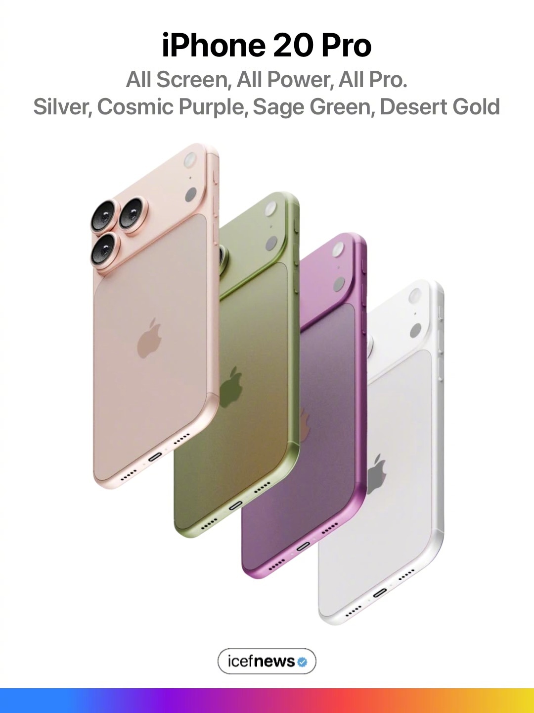 iPhone20pro概念图和各种配色，喜欢嘛