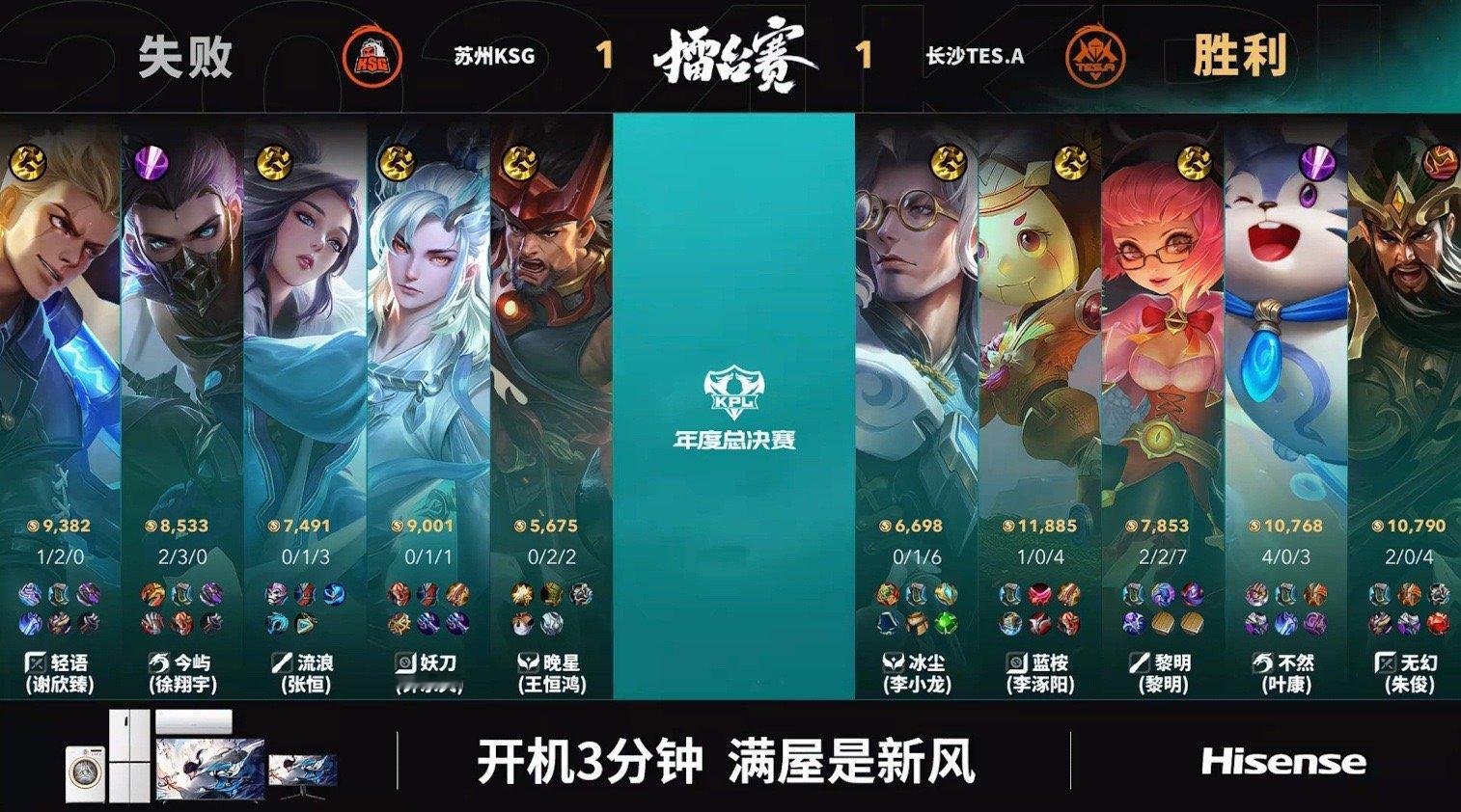 #无幻关羽关键之绕##KSG对战TES# 高地团战中长沙TES.A2换4，带着兵