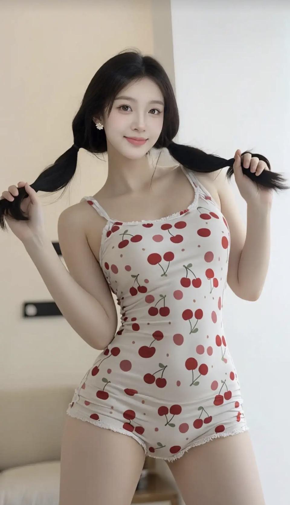 甜美樱桃睡衣，少女心爆棚！🍒💖