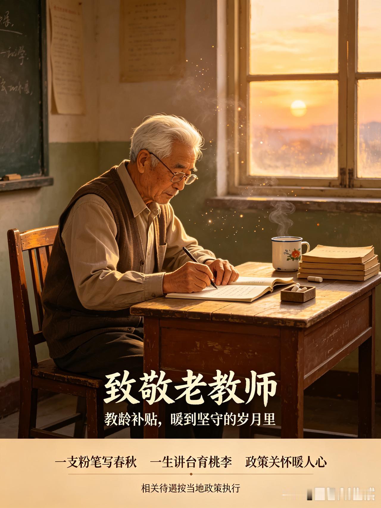 广大的退休老教师群体还是期待党和政府能够一视同仁，对老教师的毕生付出有个肯定。