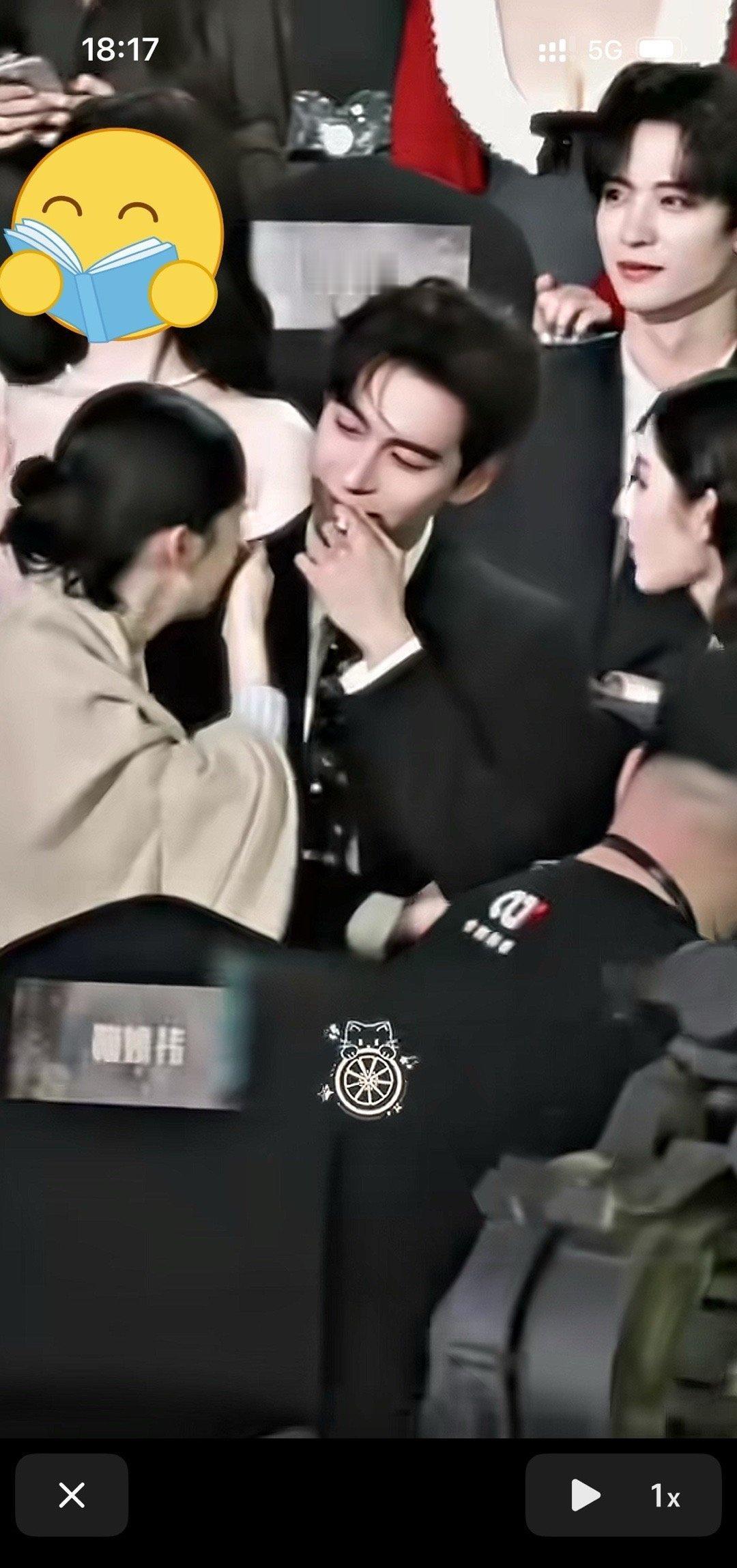 他们三个好可爱，这一刻get到陈星旭的颜值，确实很顶
周也王玉雯把陈星旭聊走了周