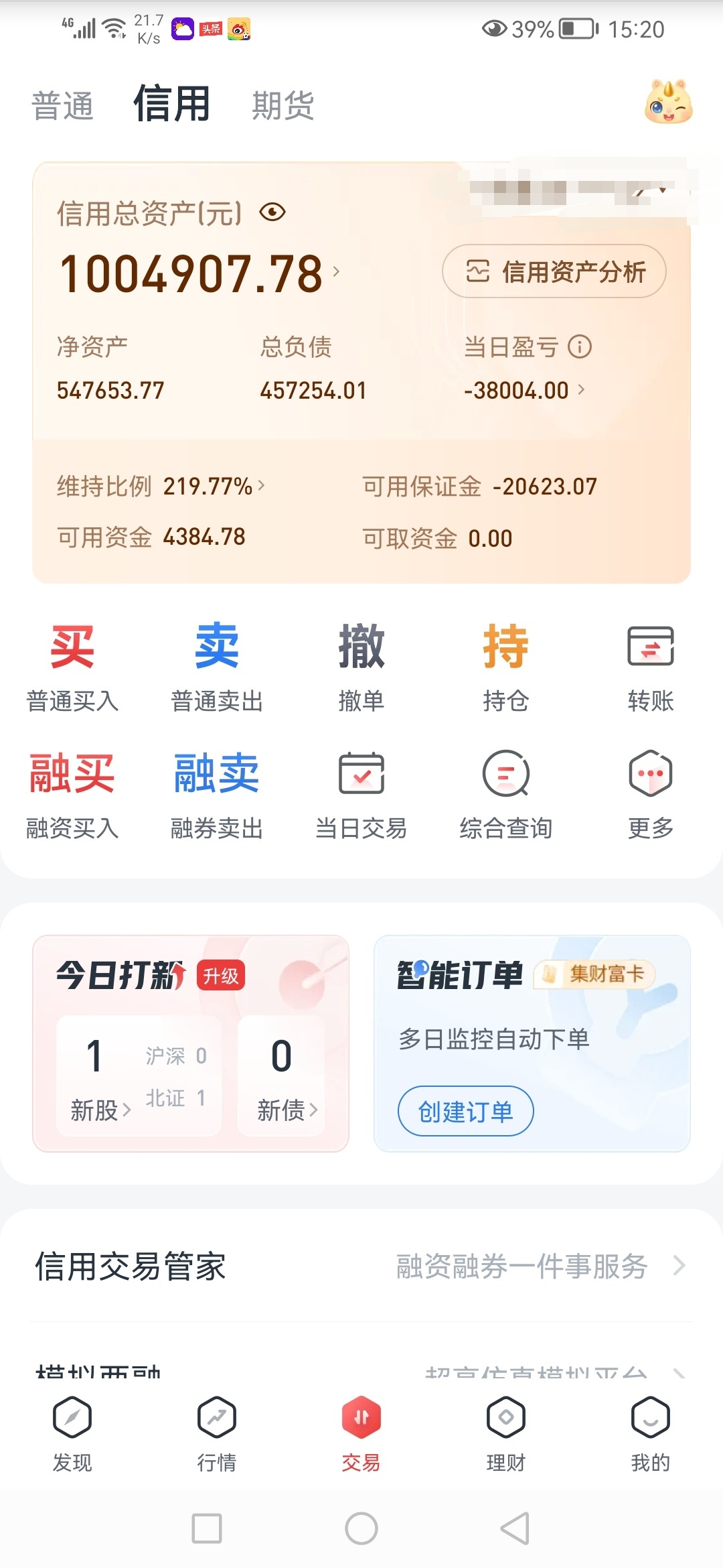 20260706星期一，账户净值888414元，浮亏68581元。今天比亚迪跌了