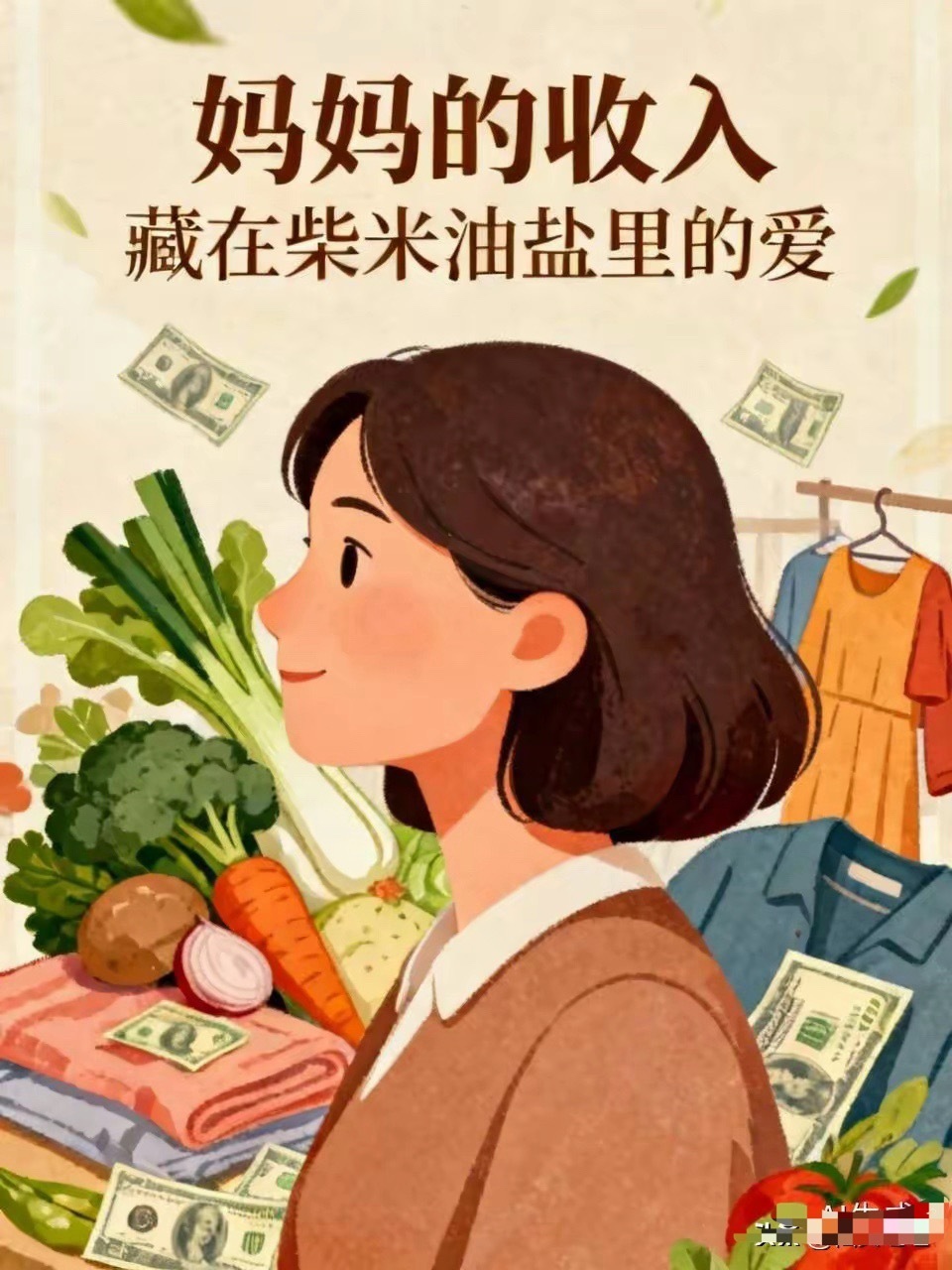 第一次看到母亲的收入 这个热搜，真的看破防了。我们从小到大，总觉得家里过得还行，