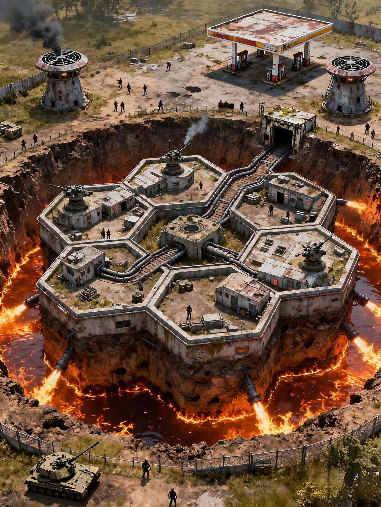 末世堡垒看着有模有样，不知道实用不实用，图2我觉得能撑到最后