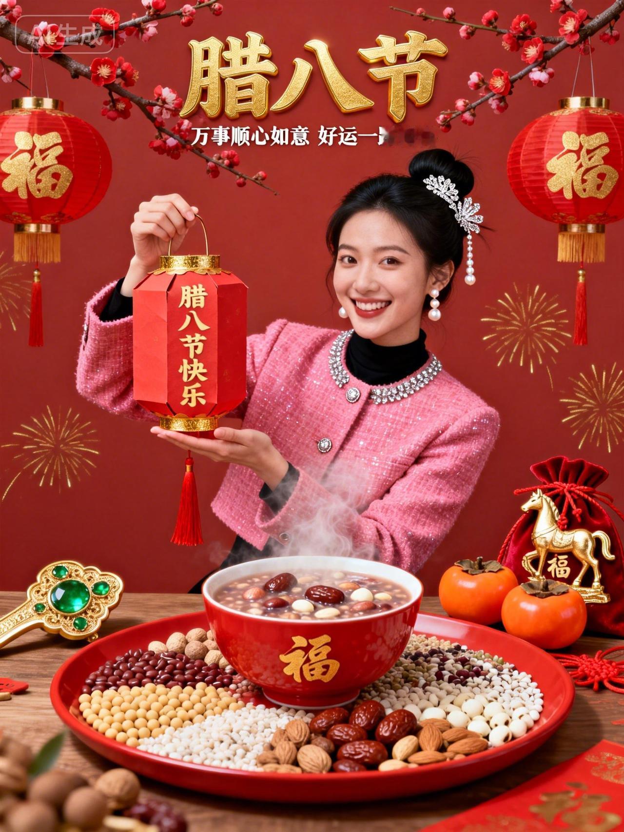 腊八节快乐！福气满满，好运相伴！🎉💖
