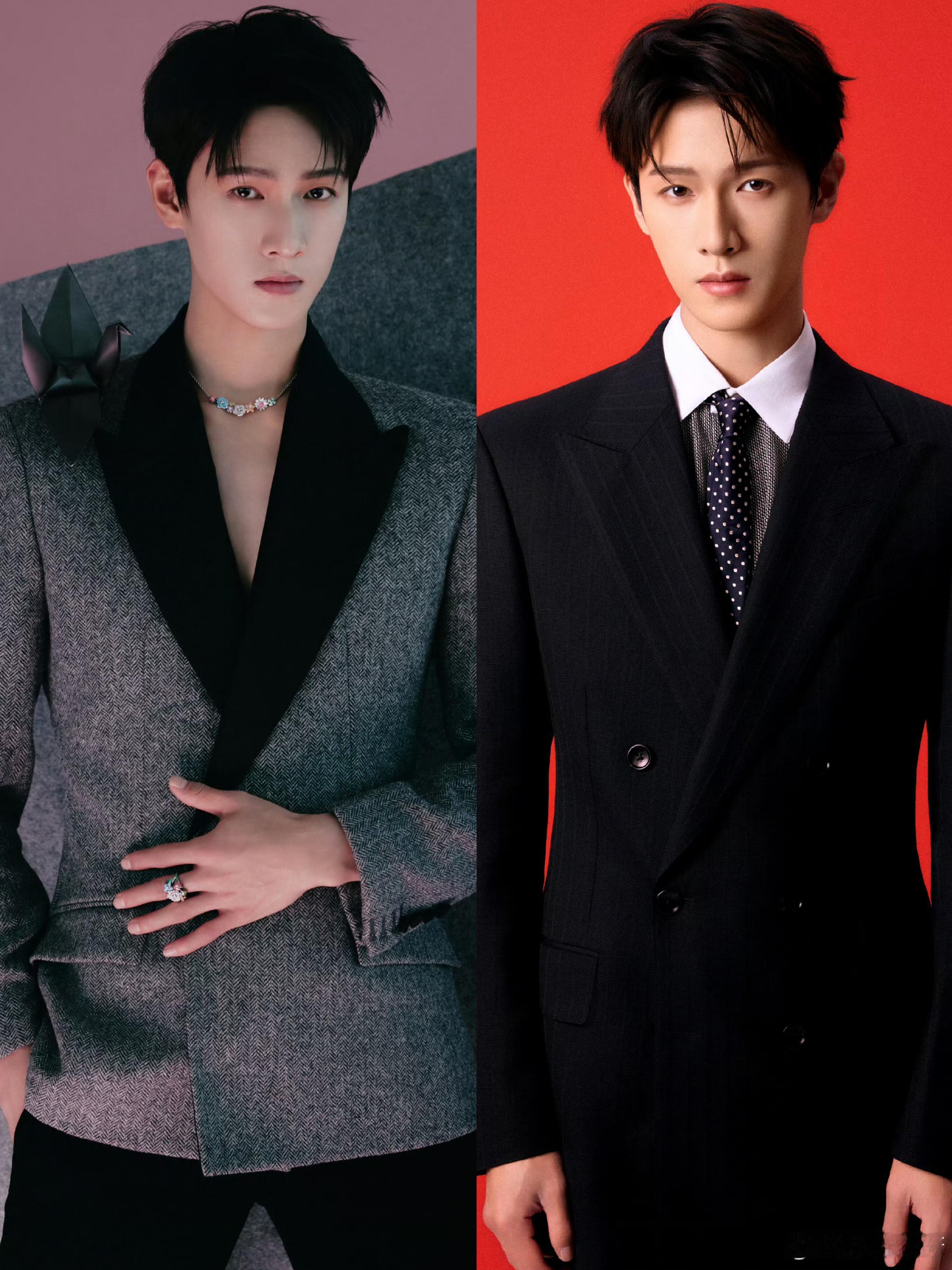 李昀锐两套西服造型，时尚贵公子和精英霸总。 