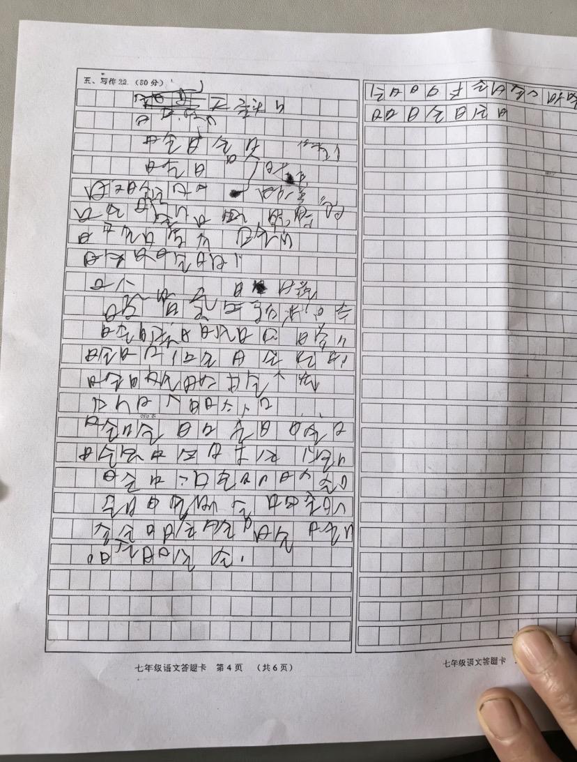 这是我校高一年级学生写的作文，作为40多岁的老师竟然不知道如何写评语，不敢批评学