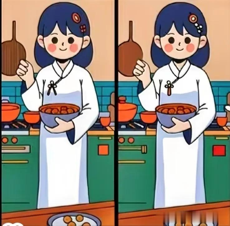 香飘玉碗，食满佳肴
考眼力10处不同不难找[灵光一闪]