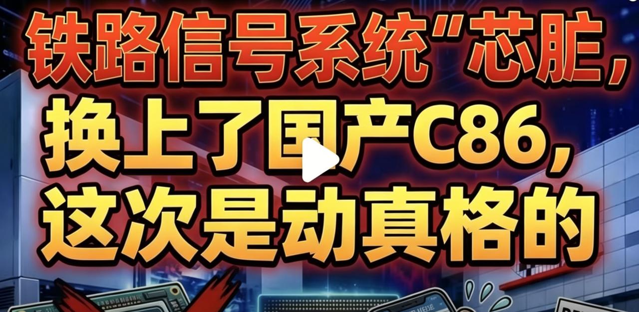 铁路信号系统“心脏”换上了国产C86，这次是动真格的

前两天和老东家的同事吃饭