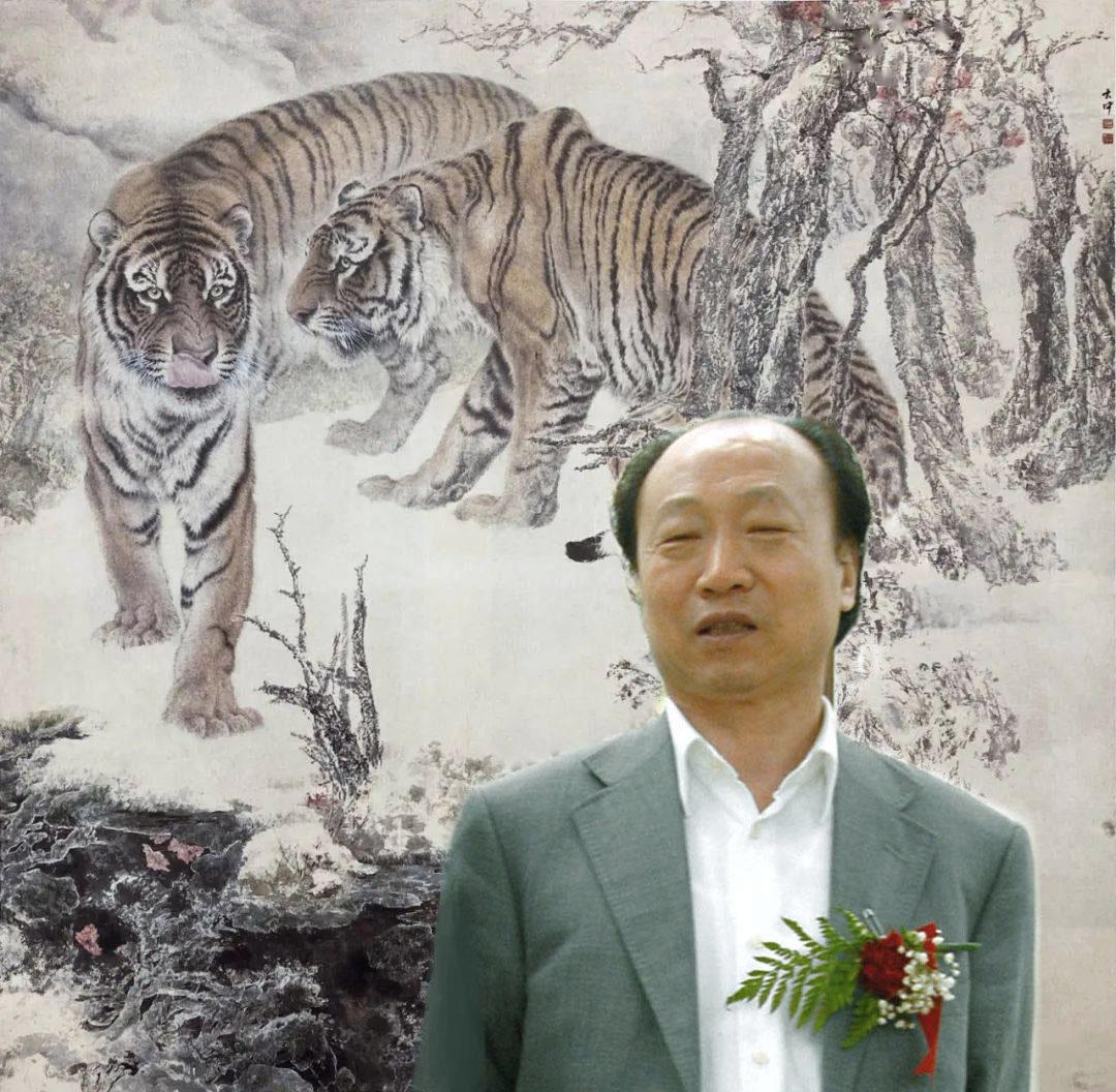 全国美展画虎获奖画家冯大中 马玉岩 何业琦画虎作品欣赏
冯大中，1949年4月生