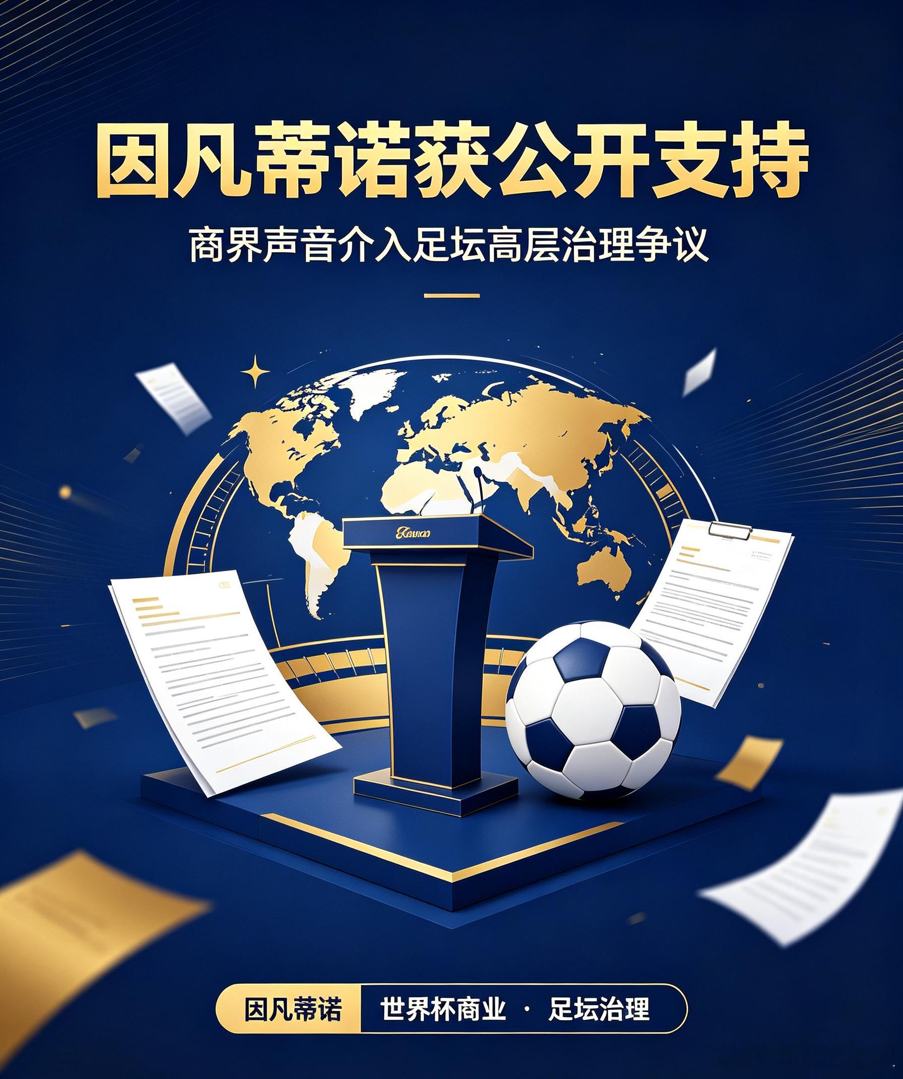 知名商界人物公开表态支持因凡蒂诺，认为更换国际足联主席会大幅影响世界杯商业收入，