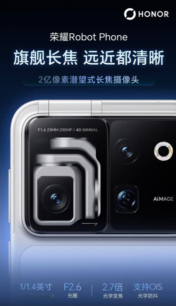 荣耀 Robot Phone 这次确实值得期待，首发搭载自研驭光 H1 影像芯片