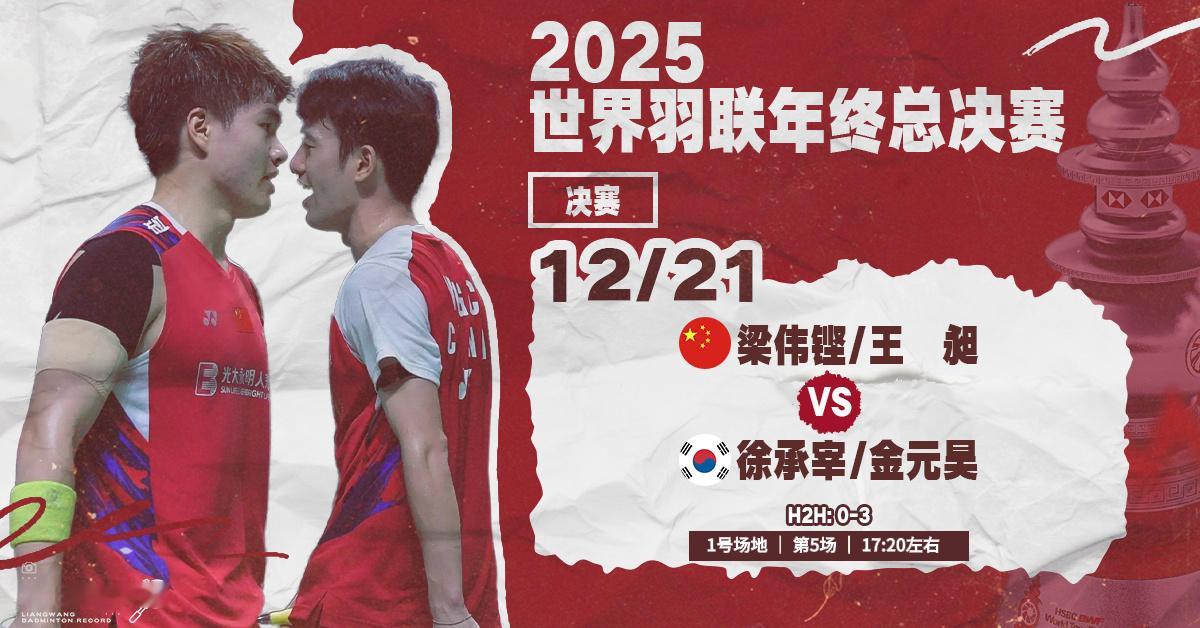 梁王驾到梁王组合 梁王加油 - 赛程预告 - 2025世界羽联年终总决赛2025
