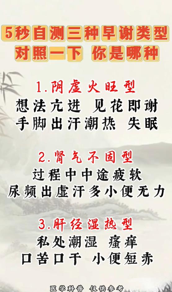 男士三种体虚类型，对应症状一次分清
