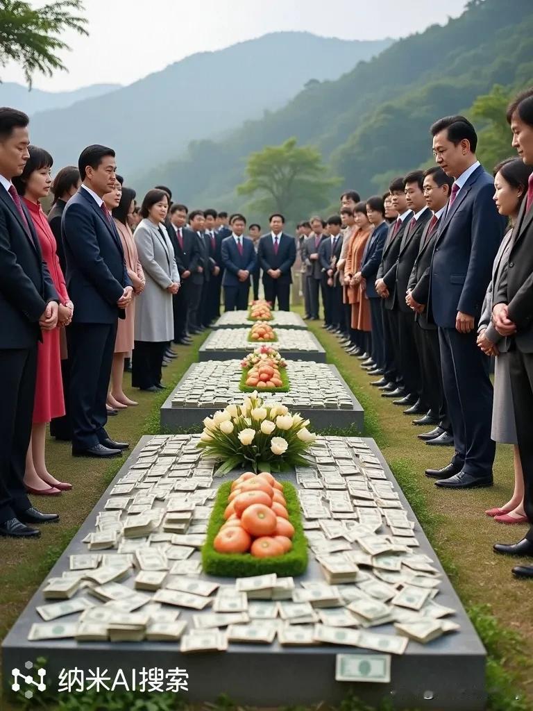 公公过周年，昨天我们都去坟前祭奠他老人家